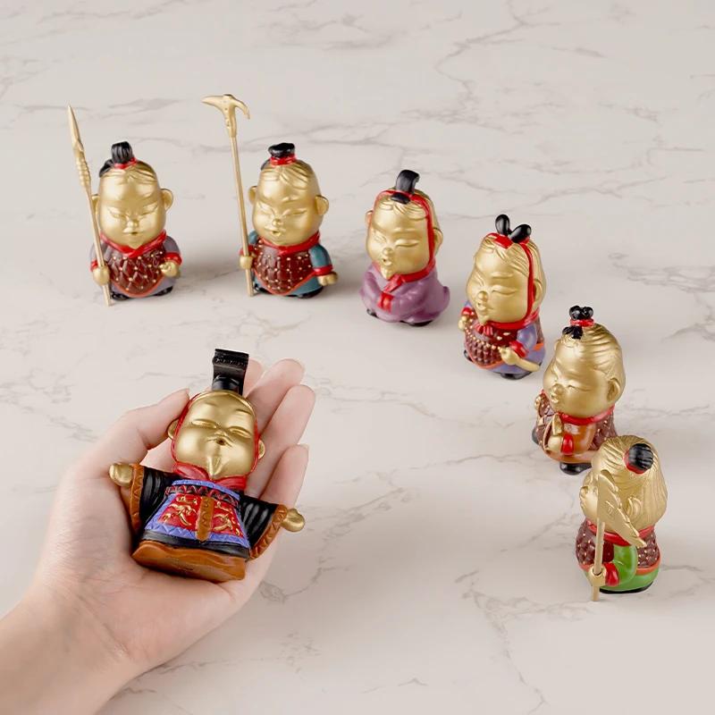

SouvenirsWith Chinese Characteristics, Cartoon Qin Shihuang Terracotta Warriors And Horses, Birthday Gift, Suitable For Childre