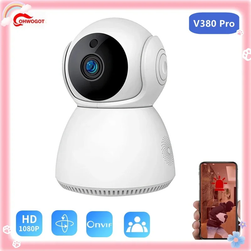 

5MP WIFI IP Indoor Camera V380 Pro Video Surveillance Dome Smart Home Security HD Wireless Recorder Baby Monitor Two Ways Audio