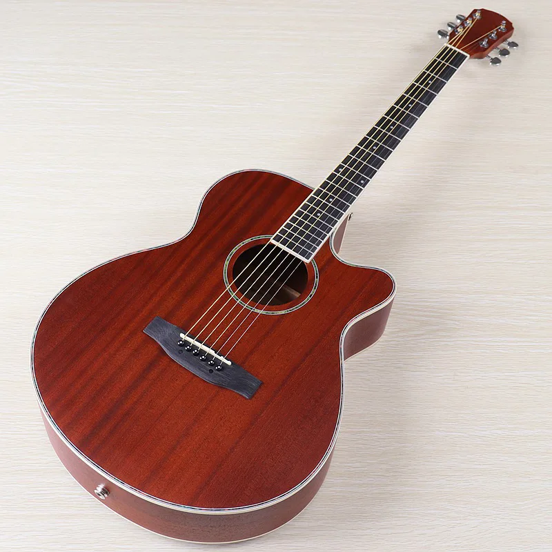 

Красная гитарная Акустическая 6-струнная акустическая гитара с отверстиями звукосниматель Профессиональная Гитара Акустические музыкаль...