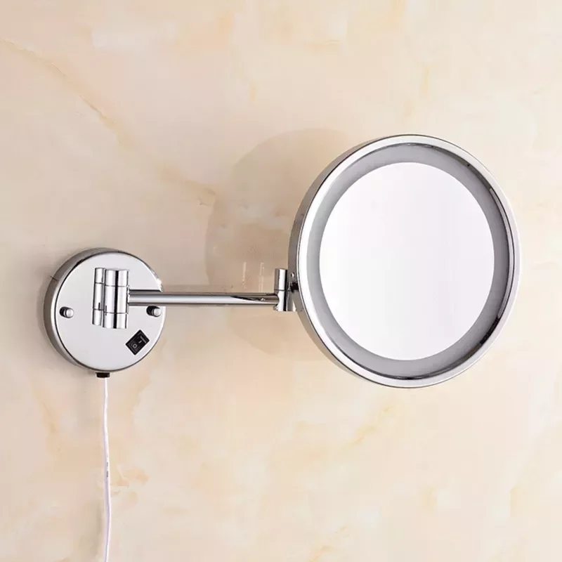 

NEW2023 зеркала для ванной 10 в латуни 1 боковой Настенный декор круглое светодиодное косметическое зеркало для макияжа с подсветкой аксессуары...