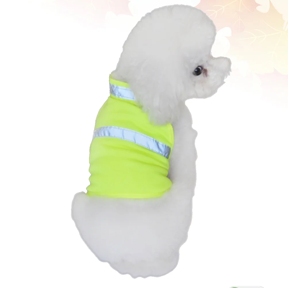 

Dog Reflective Safety Vest High Visibility Breathable Dog Summer Clothes for Walking Running Hiking (Fluorescent Yellow-S)