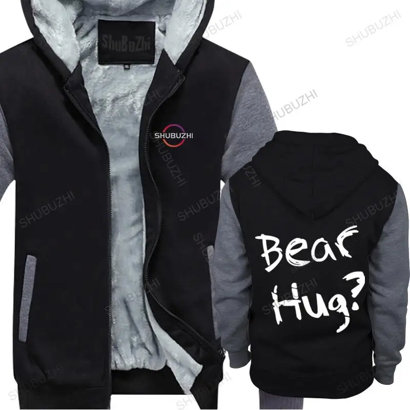 

Mens Grizzly Bear Flip Funny Bear Hug Humorous Novelty for Men Cartoon men hoodie New unisex fall winter hoody vintage jacket