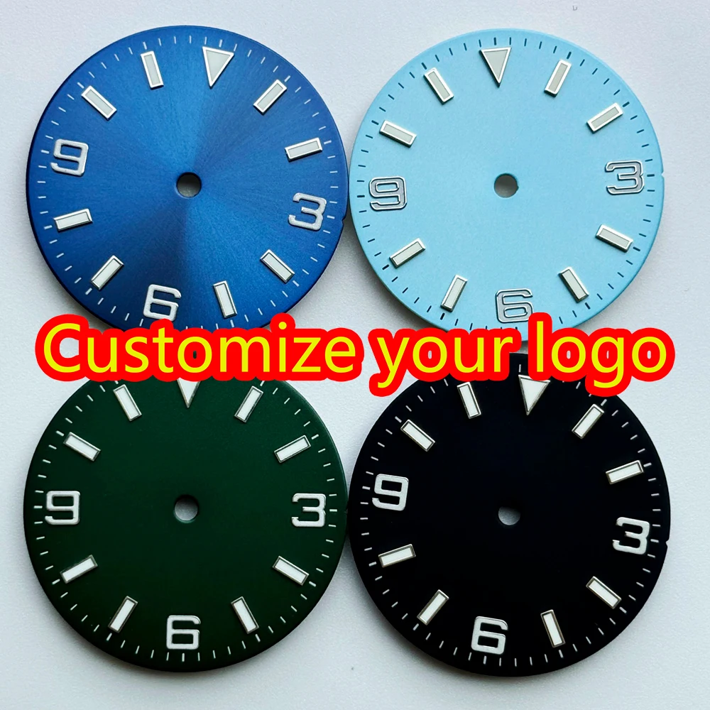 NH35 Стерильный циферблат 28 5 мм 369 Цифровой индекс Детали индивидуального логотипа