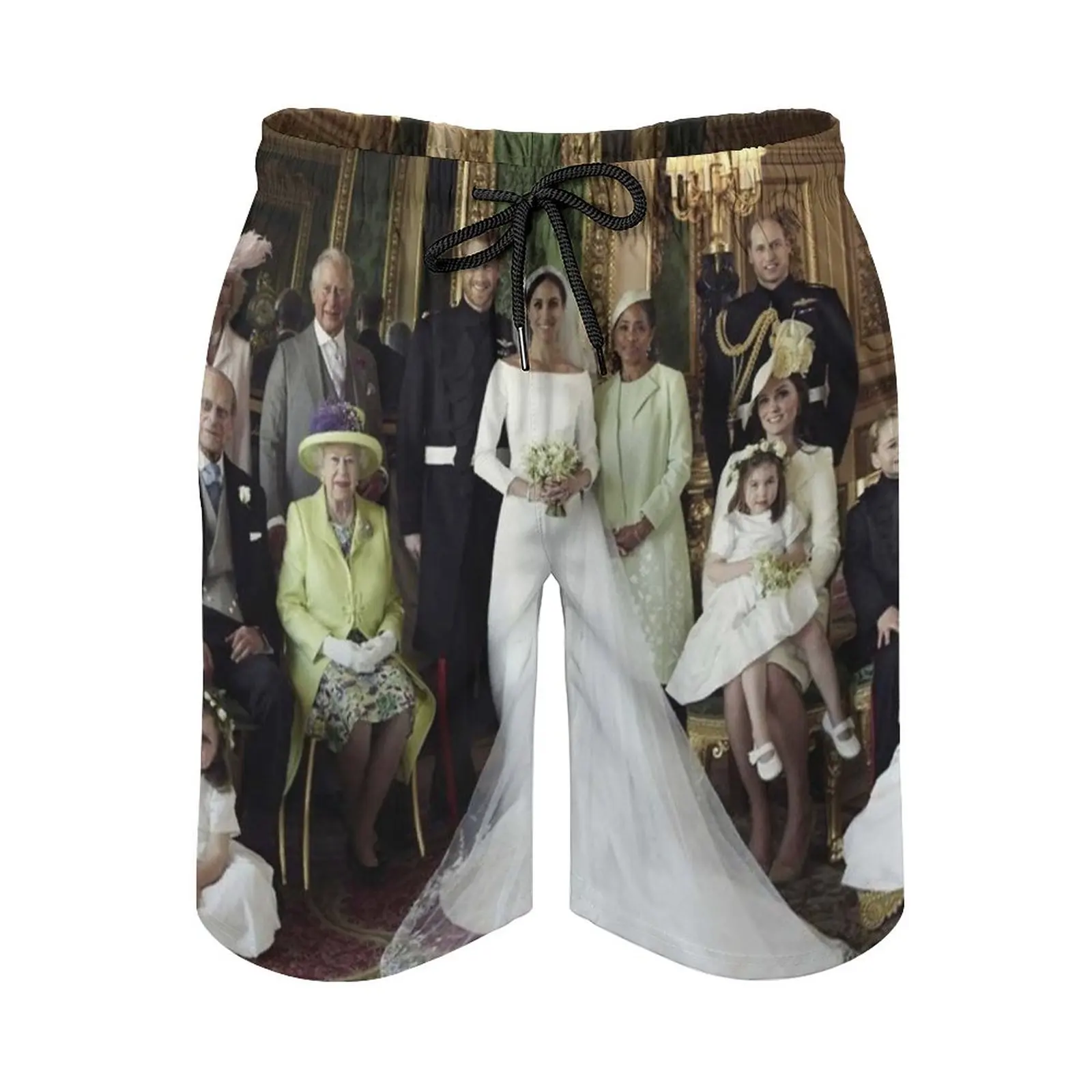 

Prince Harry And Meghan Markle Royal Wedding Quick Dry Summer Mens Beach Board Shorts Briefs For Man Gym Pants Shorts Prince
