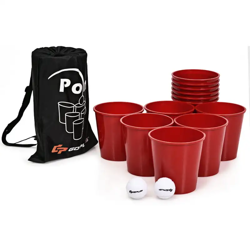 

Luxurious Giant Outdoor Pong Set with Professional Carry Bag, Perfect for Hours of Backyard Fun!