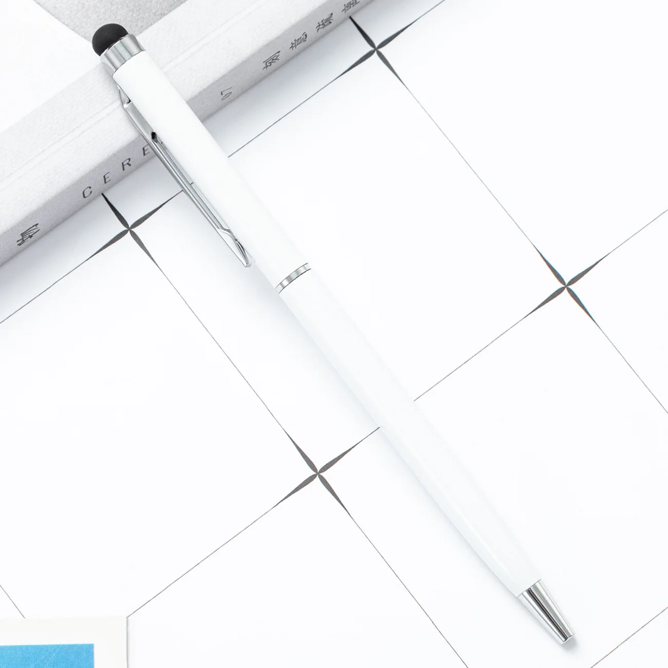

Black Ballpoint Pens for Writing School Supplies Stationery Student Teacher Gift Metal Multifunctional Touch Screen Pen