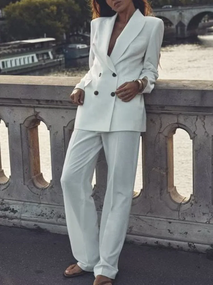 

Женский брючный костюм из двух предметов, повседневный женский брючный костюм из двух предметов, элегантная офисная одежда, лето 2023