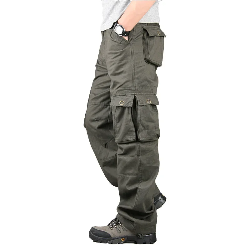 

Nieuwe Heren Cargo Broek Katoenen Casual Lange Broek Heren Casual Baggy Multi Pocket Pantalon Homme Mannen Mode Militaire Tactis