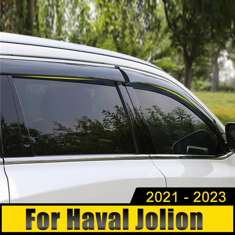 

Car Accessories For Haval Jolion 2021 2022 2023 Window Deflector Sun Guard Rain Vent Cover Trim Visor Awnings Body Kit Stickers