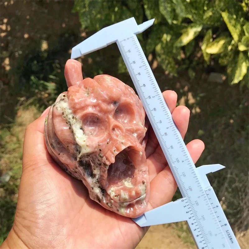 12 5 см натуральный кристалл кварц Тыква череп Резьба Исцеление фэншуй рейки