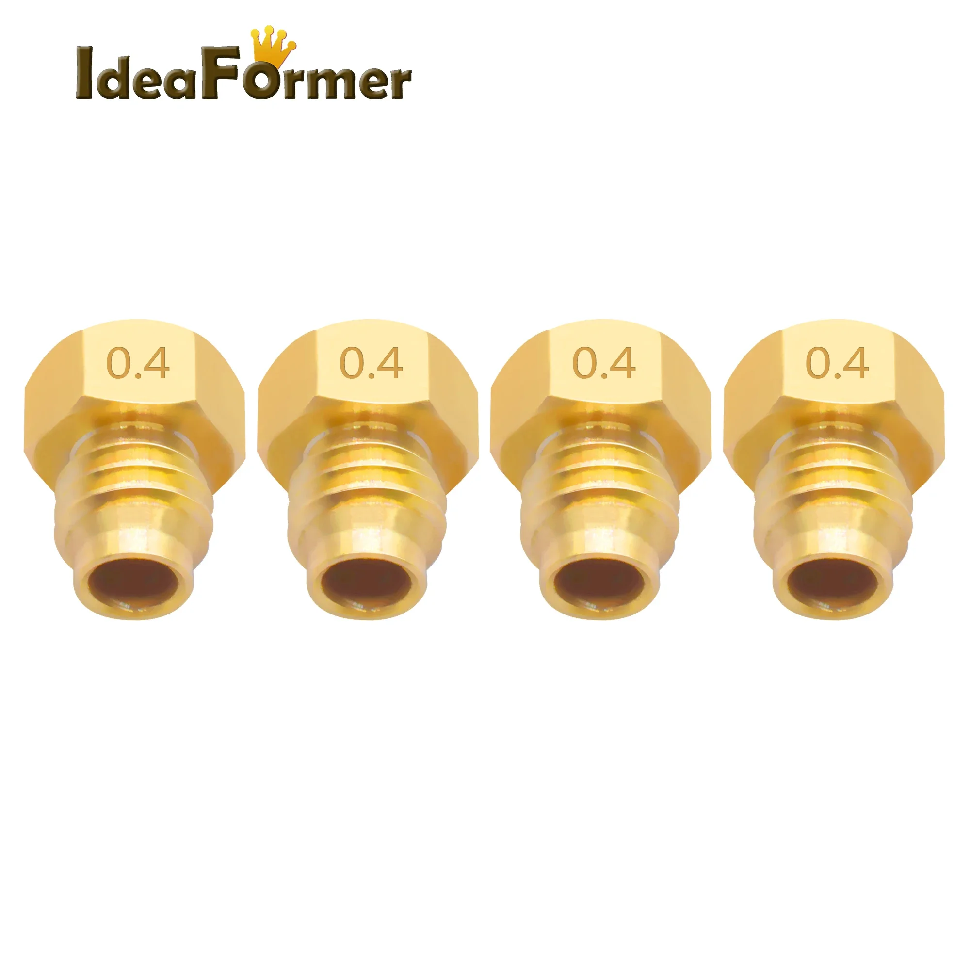 5 шт. латунные насадки для 3D-принтера V6 резьбовой винт M5 отверстие 0 4 мм подходит