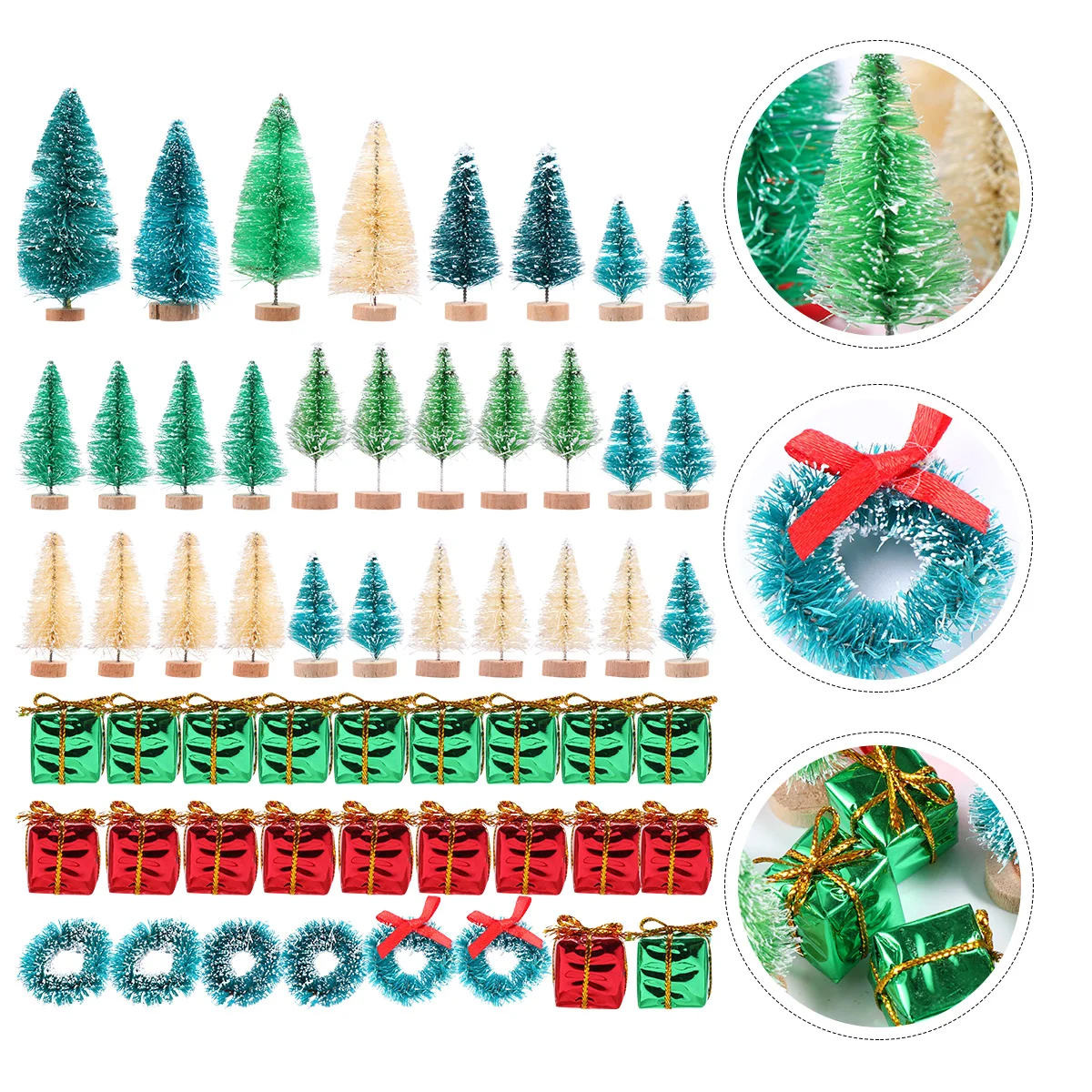 

Christmas Mini Trees Brush Tree Wreath Bottlecrafts Snow Globe Ornaments Decoration Home Decor Tabletop Ornament Holiday Forest