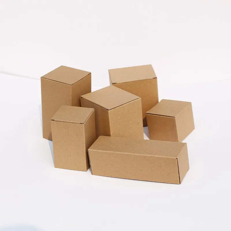 

20 PCS/lot Neutral Color Carton Three Layers Of Corrugated Paper Boxes Cowhide E White Box Packing Box Blank Box