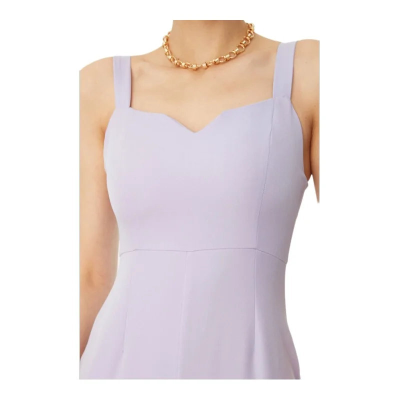 Trendyol TYZA Женские платья стандартного кроя с тканым квадратным воротником и