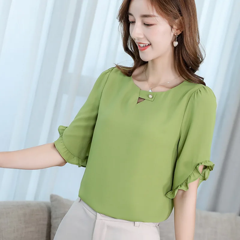 Clearance In Stock Lowest Price Women Blouses &amp Shirts Summer Shirt 2020 New Fashion Slim Korean Office Long Sleeve Top | Женская