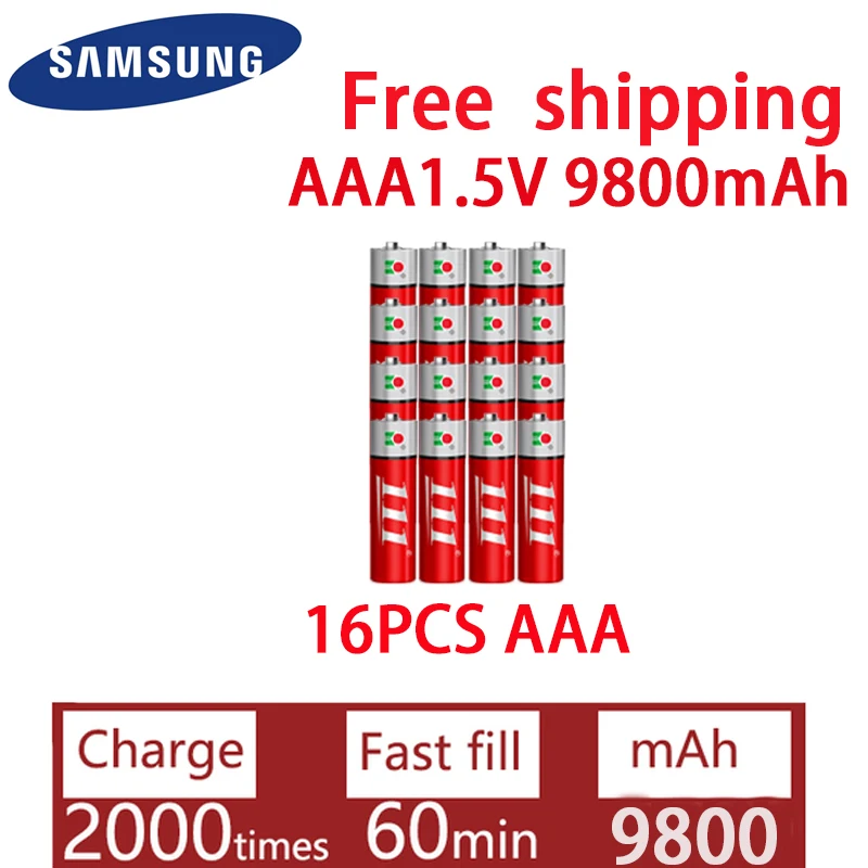 

1-20pcs AAA 1.5V 9800mAh Alkaline Rechargeable Battery For Flashlight Toy Watch Wireless Keyboard Mouse 3A Replacement Batteries