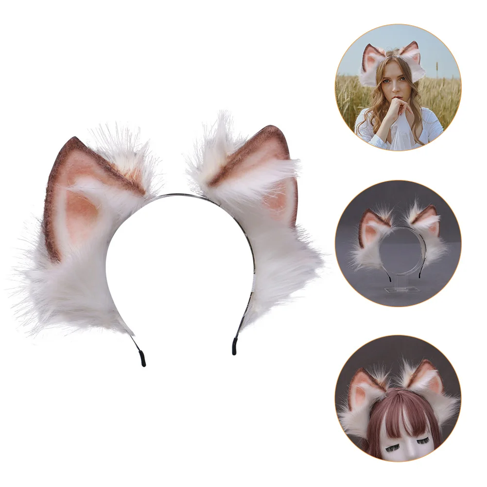 

Plush Animal Ear Headband Cosplay Props Party Favors Hair Accessory Gift