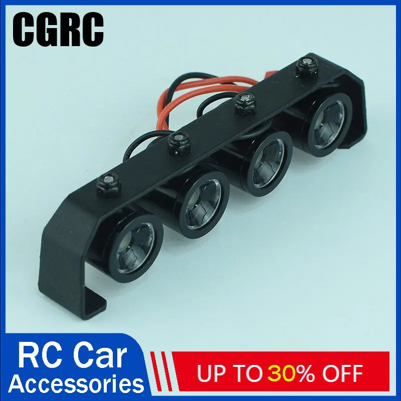 

LED Metal Light Spotlight Roof Searchlight For 1/10 RC Crawler Car Traxxas TRX4 Defender RC4WD D90 SCX10 II 90046 Upgrade Parts
