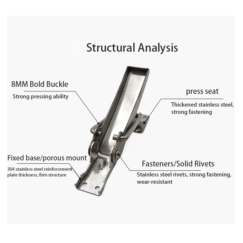 Сверхмощная тумблер с защелкой C-1367-A-1/2/3 из нержавеющей стали большая защелка для