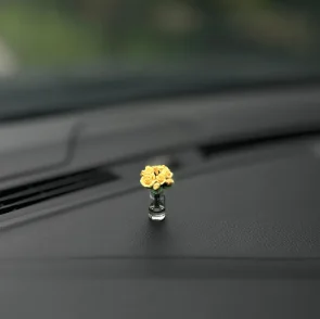 

Мини Роза для украшения интерьера автомобиля, милая Роза, Подсолнух, ваза, украшение центральной консоли автомобиля, украшения для автомобиля, подарки, аксессуары