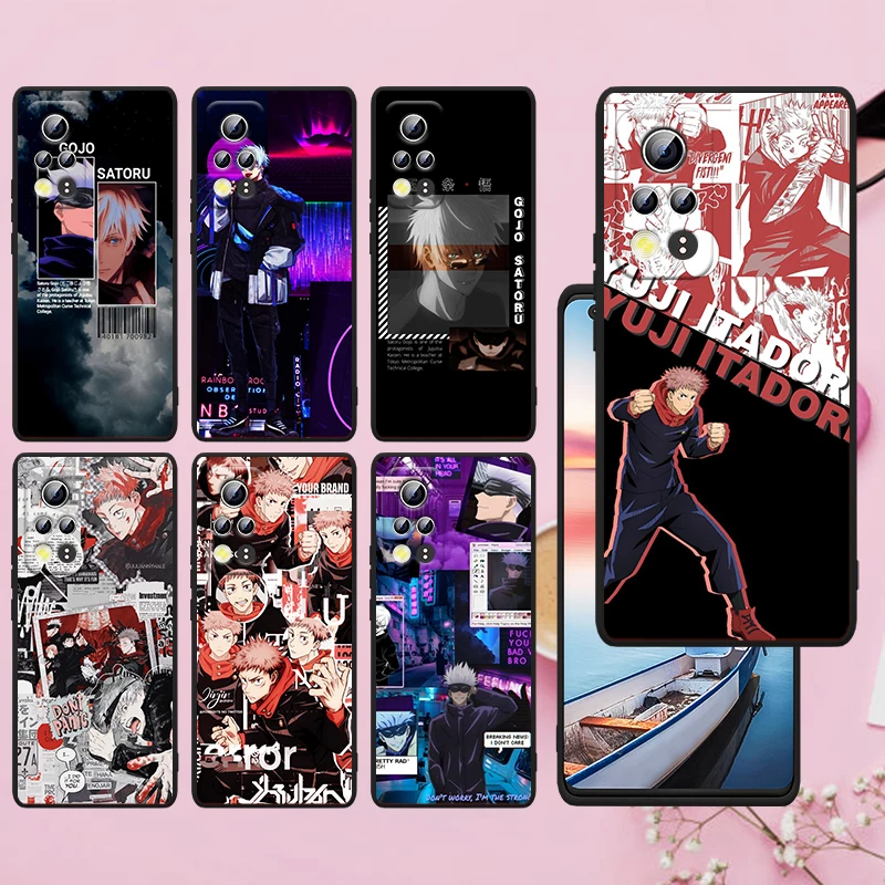 

Gojo Jujutsu Kaisen Phone Case For Huawei Honor X30 X20 X8 X7 60 50 SE Pro 10X 10i 10 Lite 9A 9C RU 9X 8X 8A Black Soft