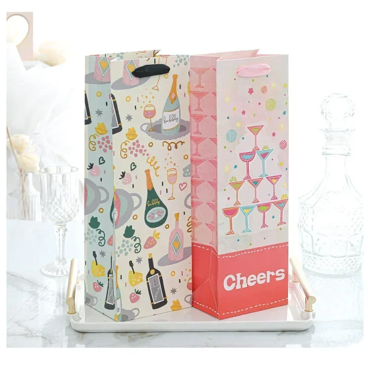 12x9x35 см одинарная сумка для переноски красного вина шампанского подарочная