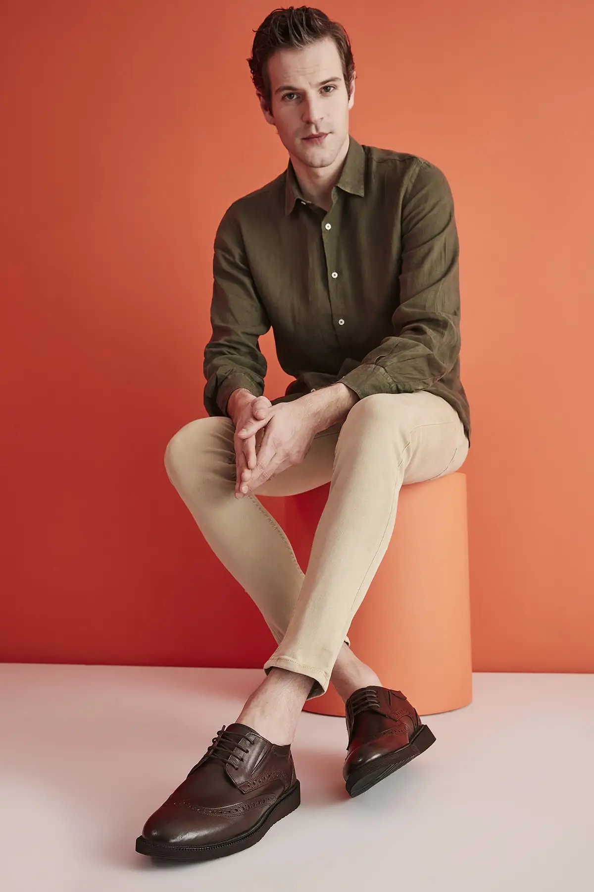 

Мужская повседневная обувь премиум качества Натуральная кожа кофейные мужские классические туфли