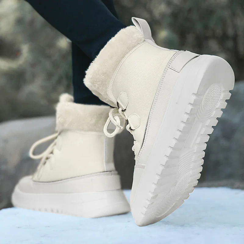 Xiaomi SALUDAS Women Waterproof Ankle Boots Plush Warm Winter Shoes Luxury Snow Boots Botas Mujer High Top Women Winter Sneakers