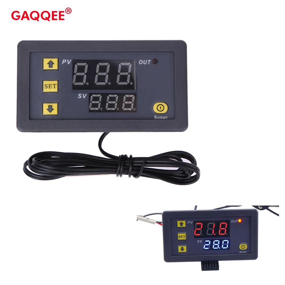 

W3230 Mini Digital Temperature Controller 12V 24V 220V Thermostat Regulator Heating Cooling Control Thermoregulator With Sensor