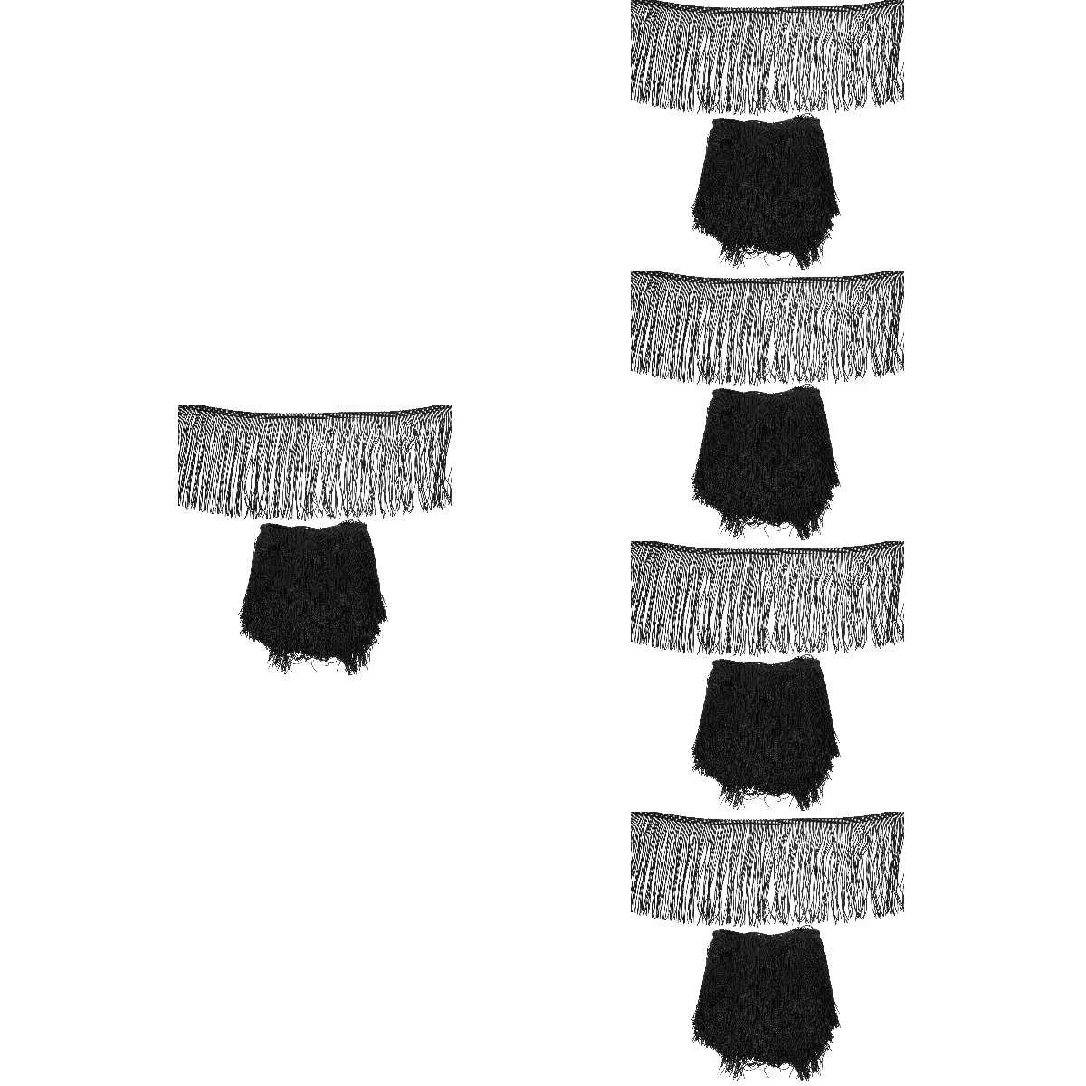

5 Rolls Latin Dance Supplies Party Decorative Latin Dress Fabric Handcrafted Dress Fabric Tassel Fabric for Dress Making