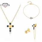 Женский ювелирный комплект из колье и серёг, из серебра 925 пробы