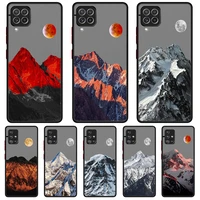 aesthetic snow mountain matte case for samsung galaxy a52 a12 a51 a32 a21s a71 a32 a22 50 a70 a31 a72 5g phone cover