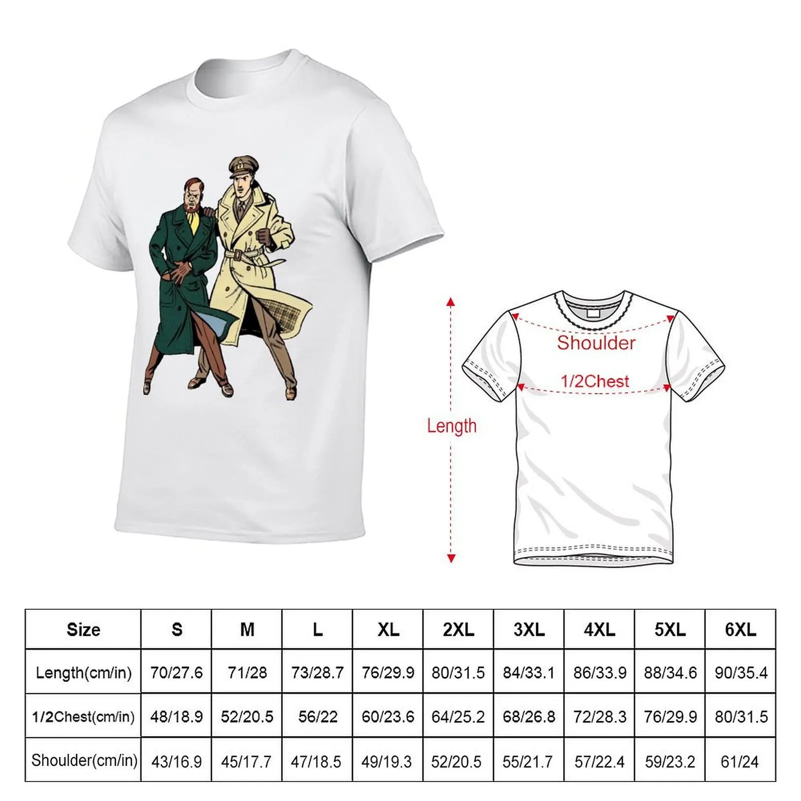 Футболка Blake and Mortimer (От The Yellow 'M' (La marque Jaune) с обложкой, футболки с аниме, футболка большого размера (art.: 3920d23a5c72a) - 3920d23a5c72a