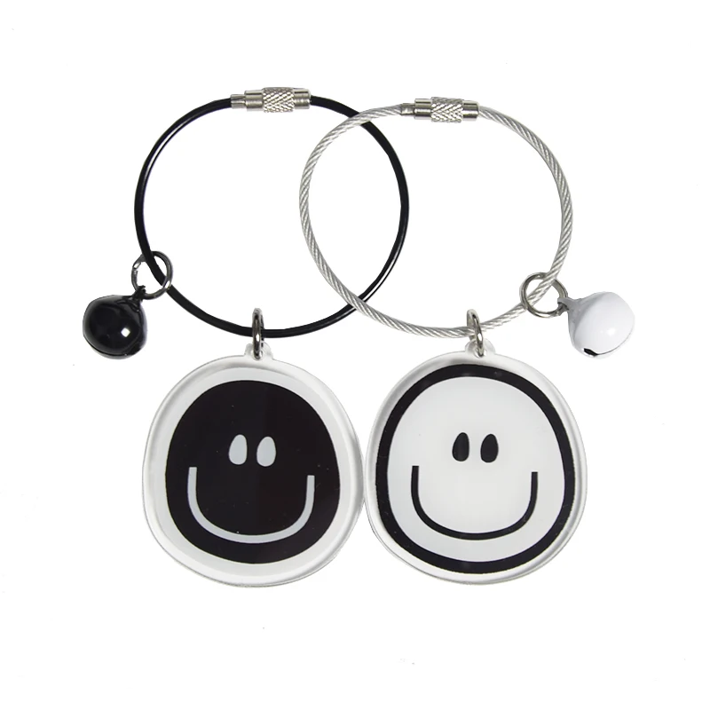 

Phone Lanyard Short Key Ring Bracelet Pendant Couples Happy Smiley Anti-scratch Rope Girlfriends Car Keys Bag Jewelry Lanyard