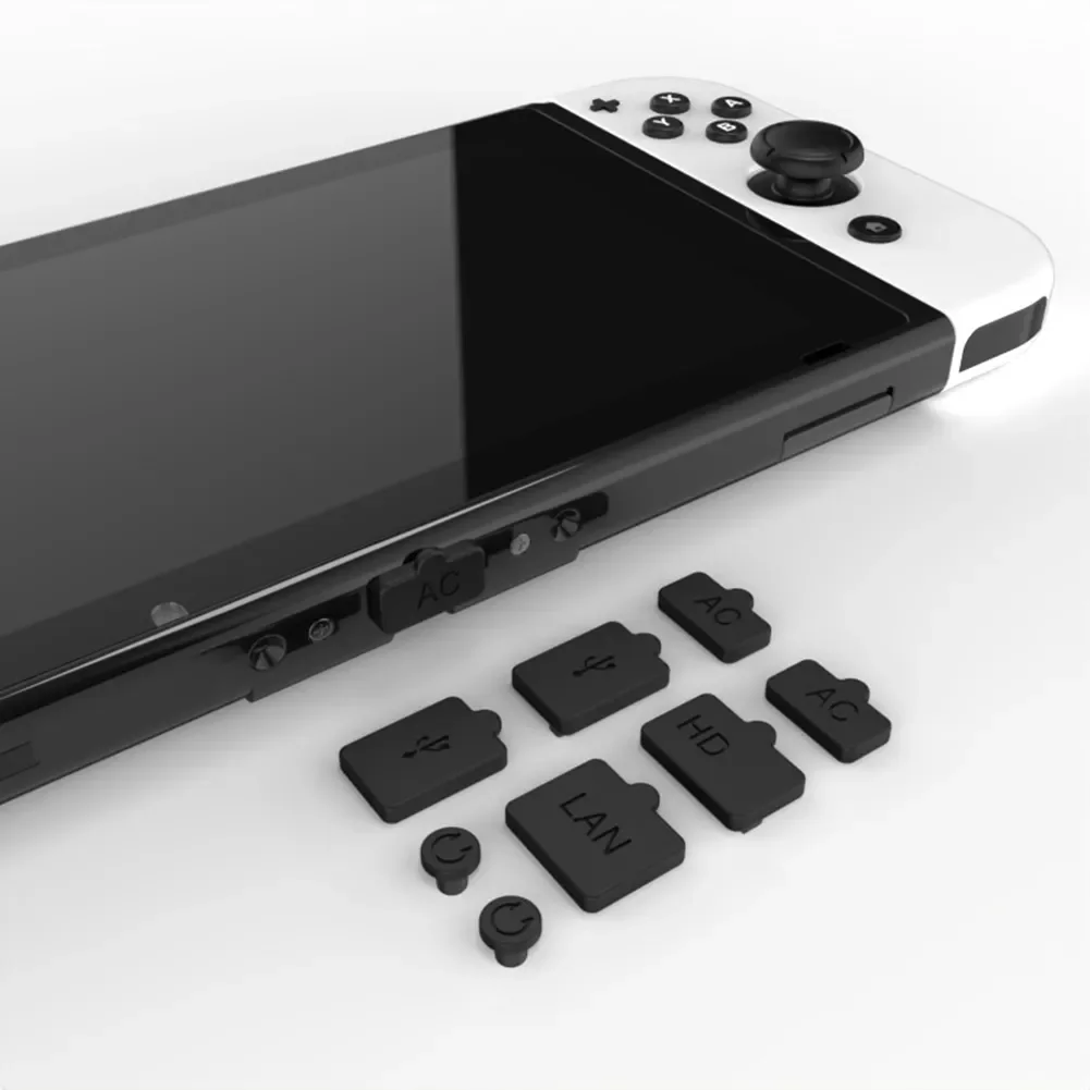 

Switch OLED Dust Plug Silicone Dustproof Cover Stopper Dust Proof Case For Switch OLED Console Anti-dust Cover Caps