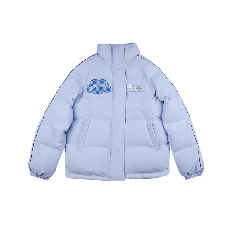

Kuromi Hello Kitty Jacket Sanrio Cinnamoroll Cotton Jacket Anime Cartoon Warm Bread Suit Winter Female Jk Uniform Loose Padded