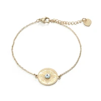 statement eye charm bracelet women stainless steel o chain hand bracelet bijoux femme trendy jewelry gift wholesale dropshipping