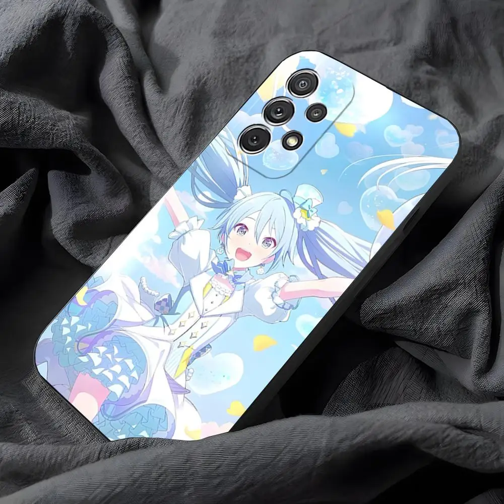 Милый чехол для телефона H-Hatsune M-Miku Samsung Galaxy A55 A54 A52 FE S24 S25 S21 S22 S23 Ultra N20 10 A34 A33 задняя