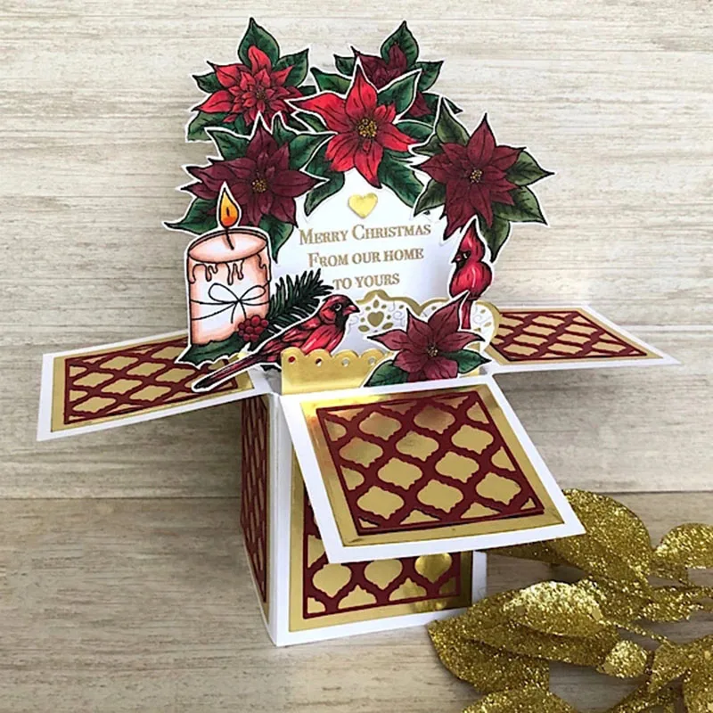 Снежинка в коробке металлические штампы трафареты вырезанные для сделай сам