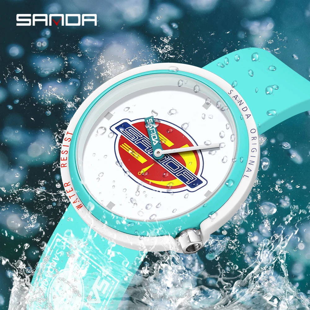 

SANDA 2023 New Women's Watches Simple Fashion Quartz Watch 50M Waterproof Wristwatch for Women Clock Relogio Feminino 3202