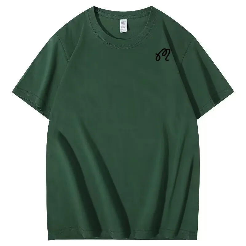 2023 Men's Casual Crewneck T-shirt Summer Embroidered Short Sleeve