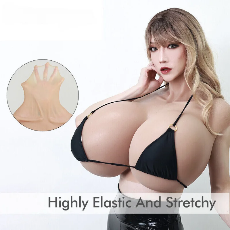 X Cup Silicone Huge Breast Form Fake Boobs for Drag Queen Crossdresser Stage Performance Costumes