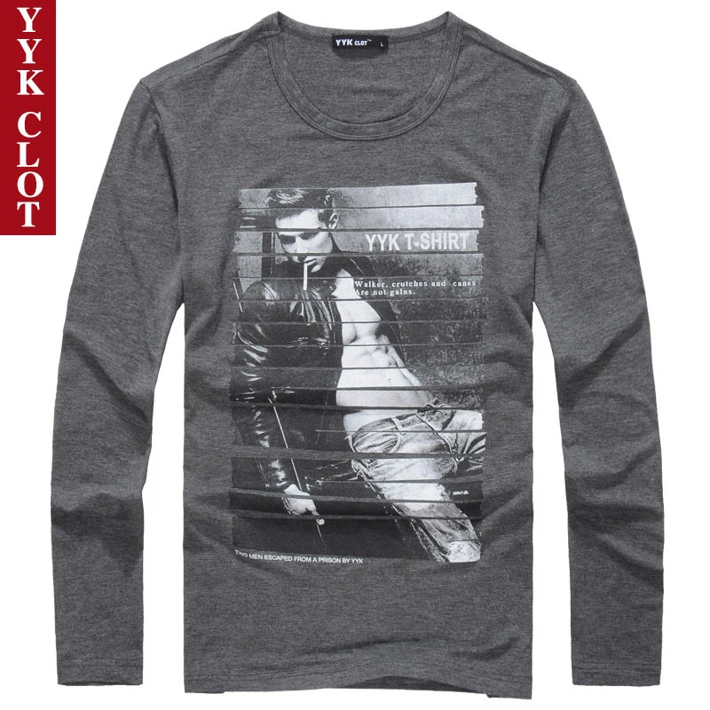 

Print Mens T-Shirts O-Neck Long Sleeve Men T Shirt For Male Lycra And Cotton Man Clothing TShirt Brand Tees Sweatshirts Hoodies