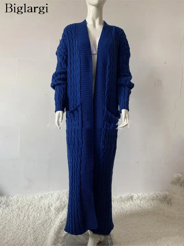 

Knitted Long Cardigan Autumn Winter Women Long Sleeve Fashion New Ladies Sweaters Cardigans Loose Casual Woman Sweater Coat 2023