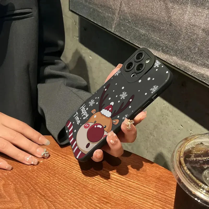 Фото Рождественский чехол Санта-Клауса Лося Снеговика для Xiaomi Redmi Note 14 13 12 Pro Plus 5G 12S 11S 11 10 Redmi 14C 13C 12C 13 12 4G Cover №5