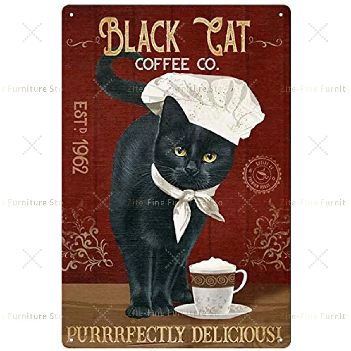 

Винтажные Ретро-плакаты в виде забавной кошки, жестяные знаки, винтажный художественный металлический плакат в стиле ретро, 8x12 дюймов