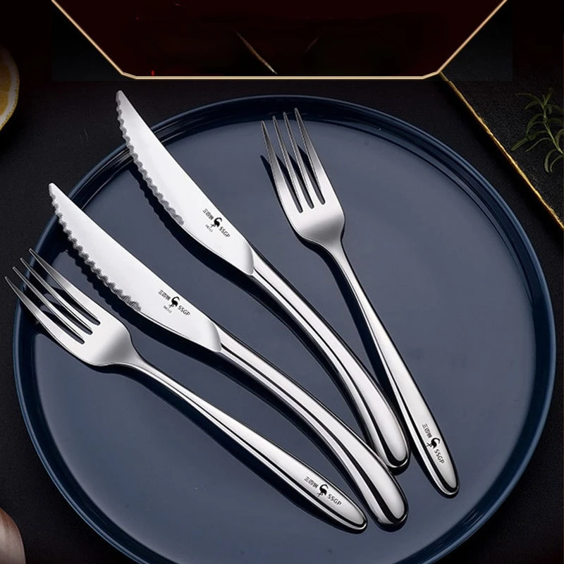 

Germany steak knife single household sharp knife steak business knife stainless steel dinner knife western food knife and fork