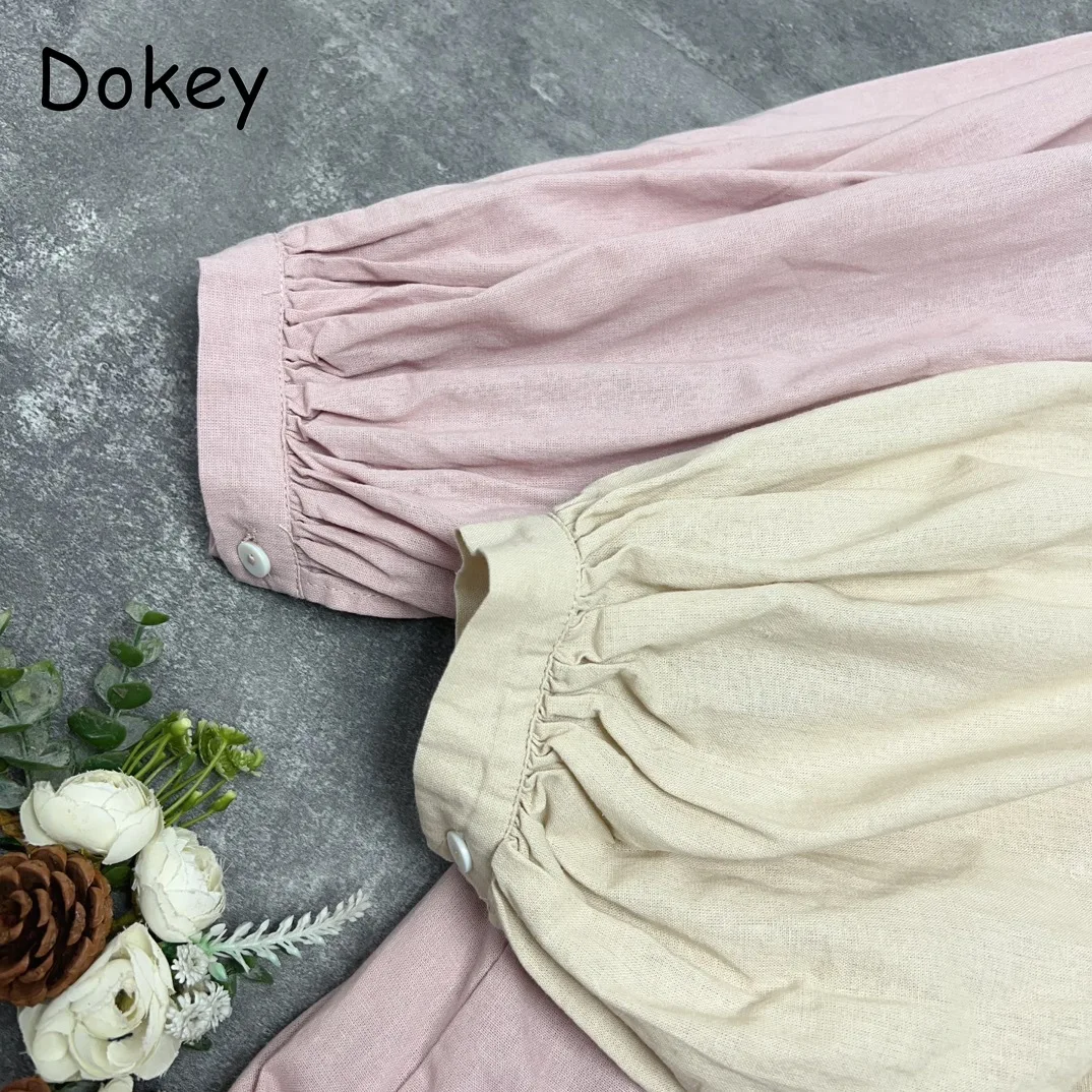 Женское платье на шнуровке Mori Girl милое винтажное свободное из хлопка и льна с