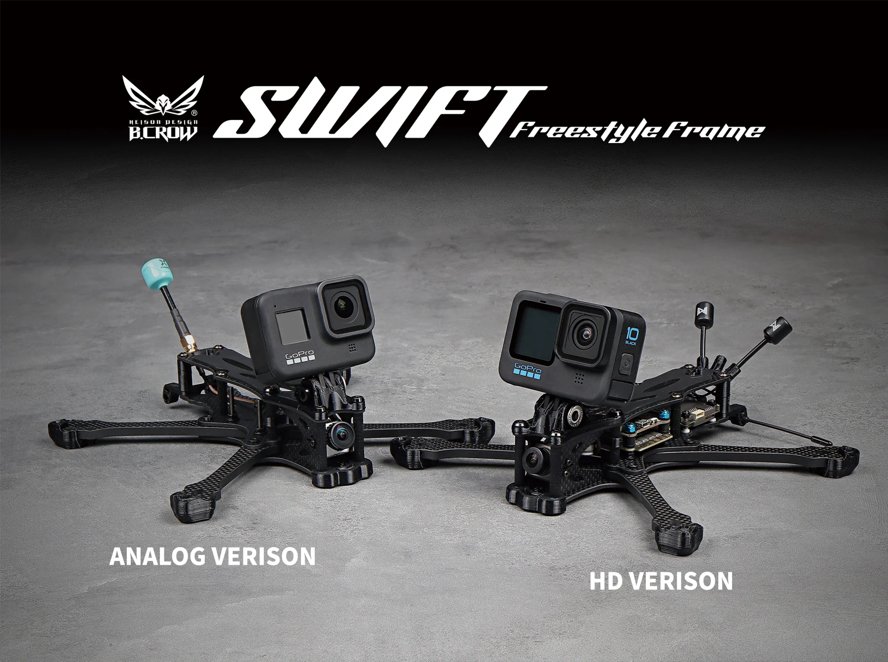 

BCROW SWFIT рама для фристайла T700 углеродное волокно 5 дюймов для DJI O3 HD Аналоговый с 30,5 мм FC отверстием для RC FPV гоночного дрона дальнего действия