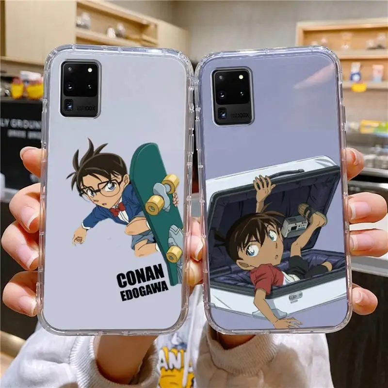 

Anime Detective Conan Phone Case For Samsung Galaxy S10 S10e A70 Edge S22 S23 Plus Ultra Note10 Transparent Cove